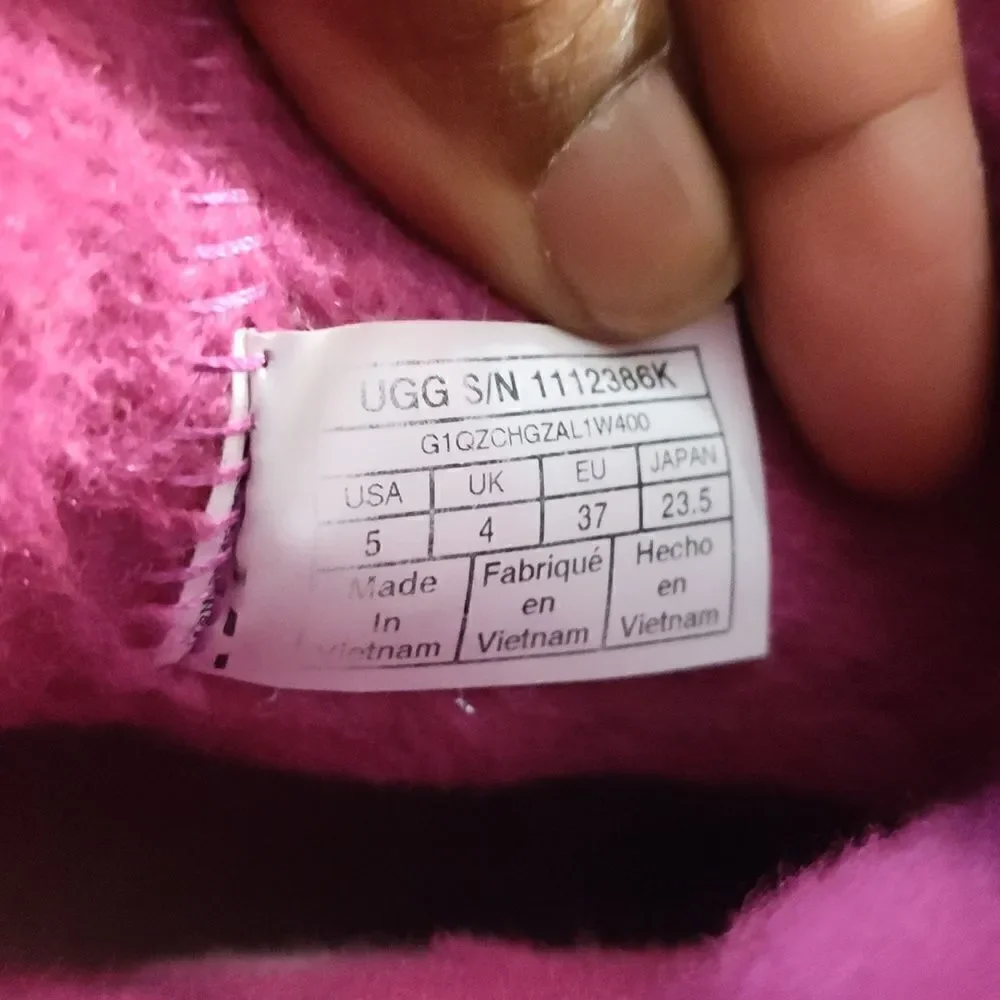 Ugg pink furry boots